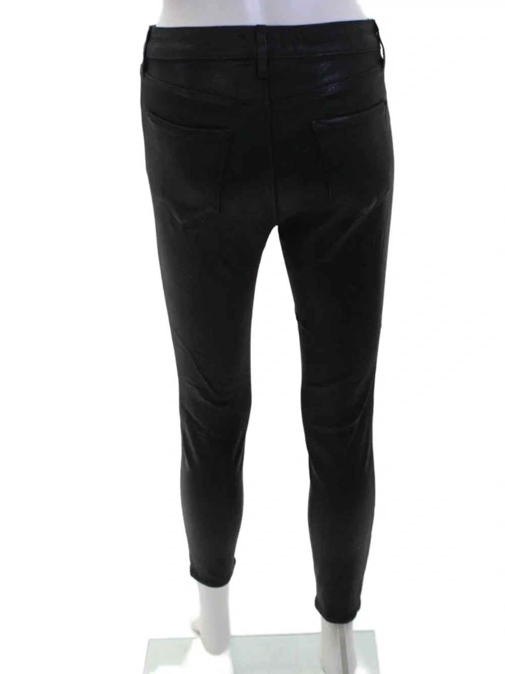 L’Agence Margot Coated Crop Skinny Jean in Black Size 27 ‘Super Stretch’